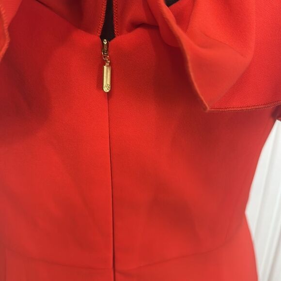 Trina Turk‎ Red Ruffled Wrap Mini Dress 8 - Picture 6 of 8